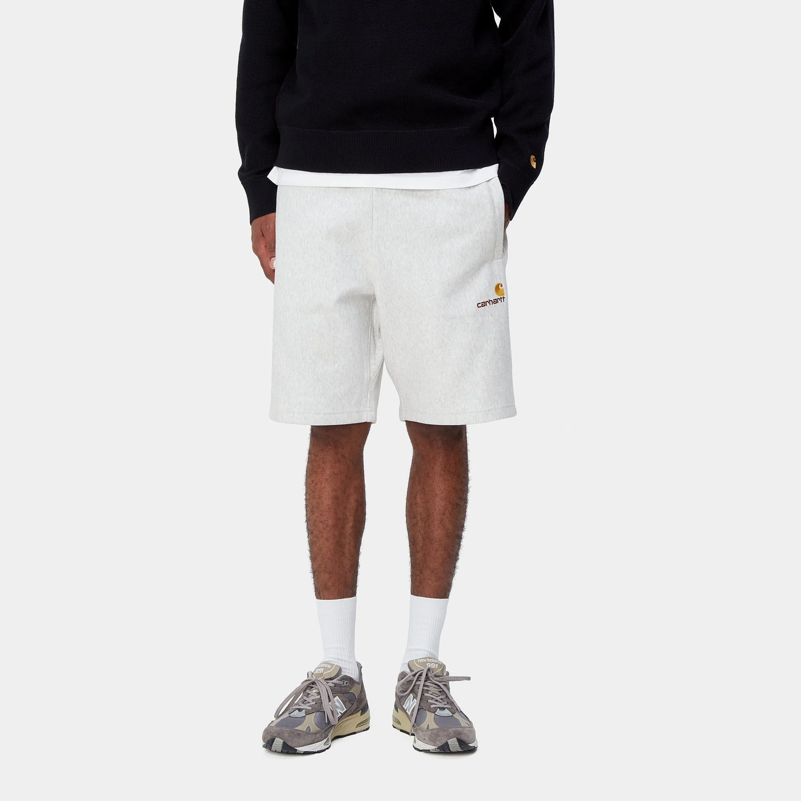Sweats|Shorts & Badehosen>Carhartt WIP American Script Sweat Short Ash Heather