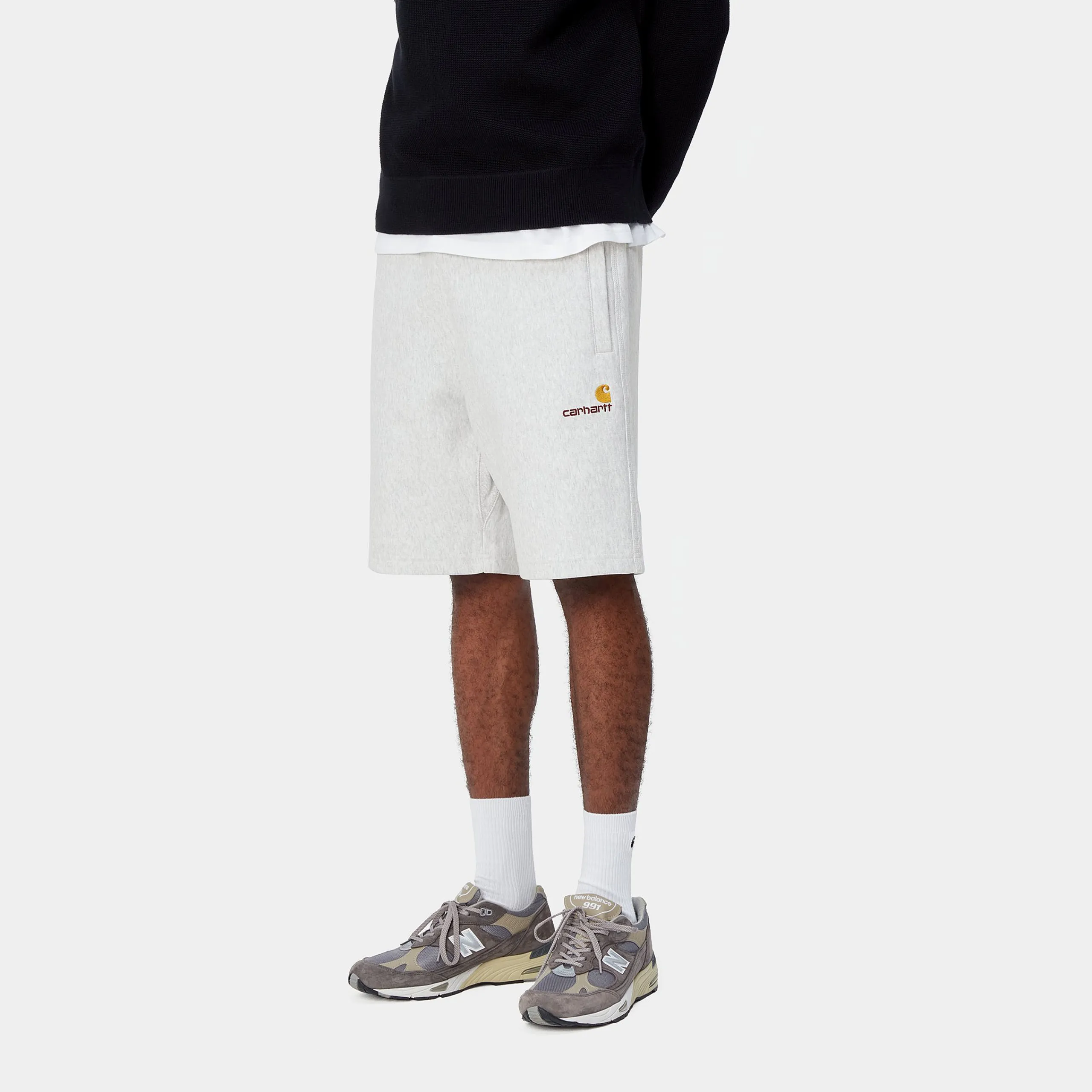 Sweats|Shorts & Badehosen>Carhartt WIP American Script Sweat Short Ash Heather