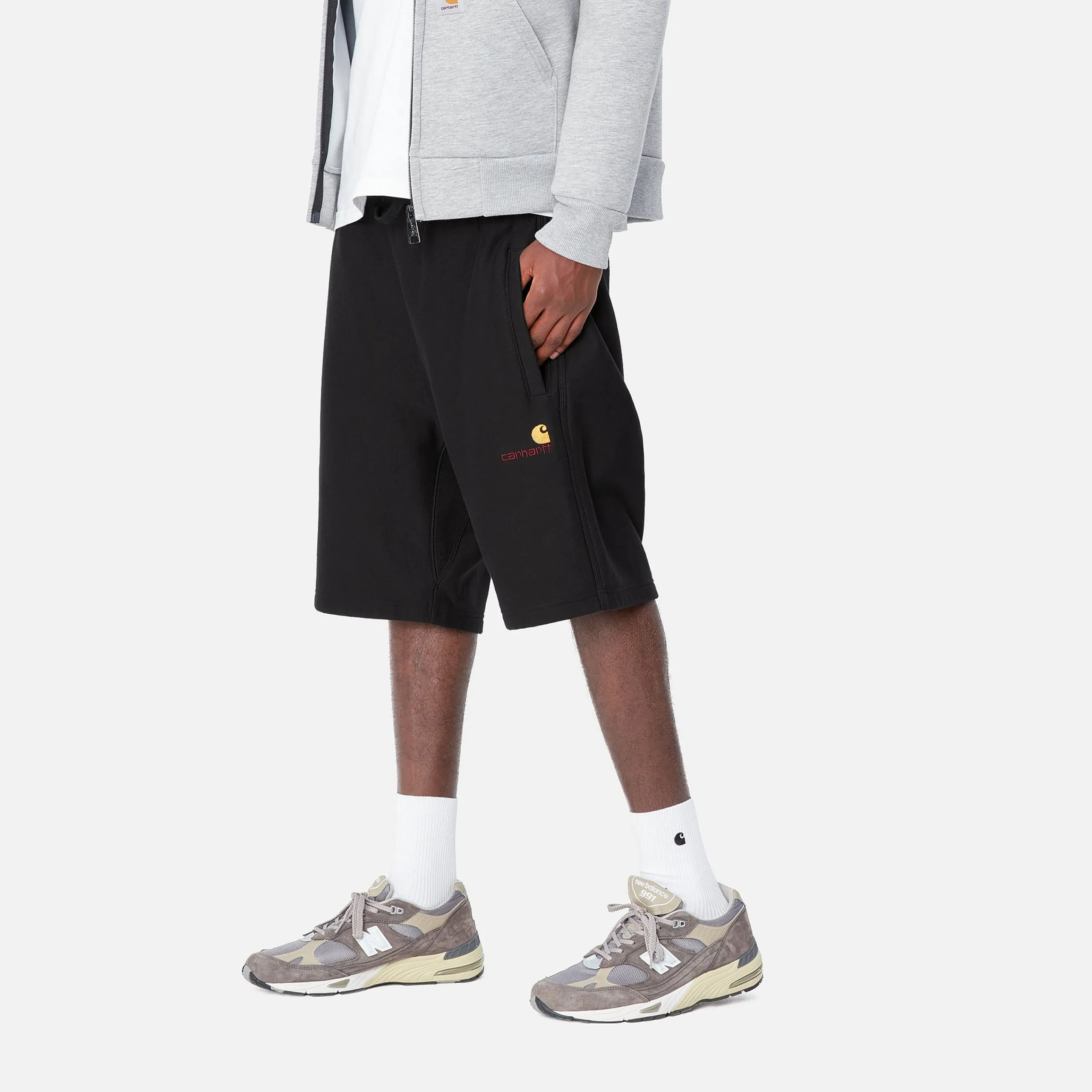 Sweats|Shorts & Badehosen>Carhartt WIP American Script Sweat Short Black