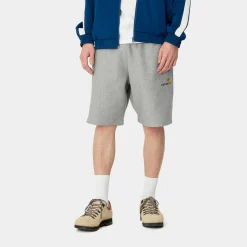 Sweats|Shorts & Badehosen>Carhartt WIP American Script Sweat Short Grey Heather