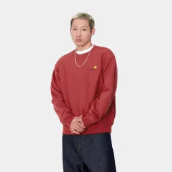 Sweats>Carhartt WIP American Script Sweatshirt Tuscany