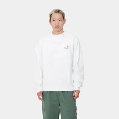 Sweats>Carhartt WIP American Script Sweatshirt White