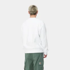 Sweats>Carhartt WIP American Script Sweatshirt White