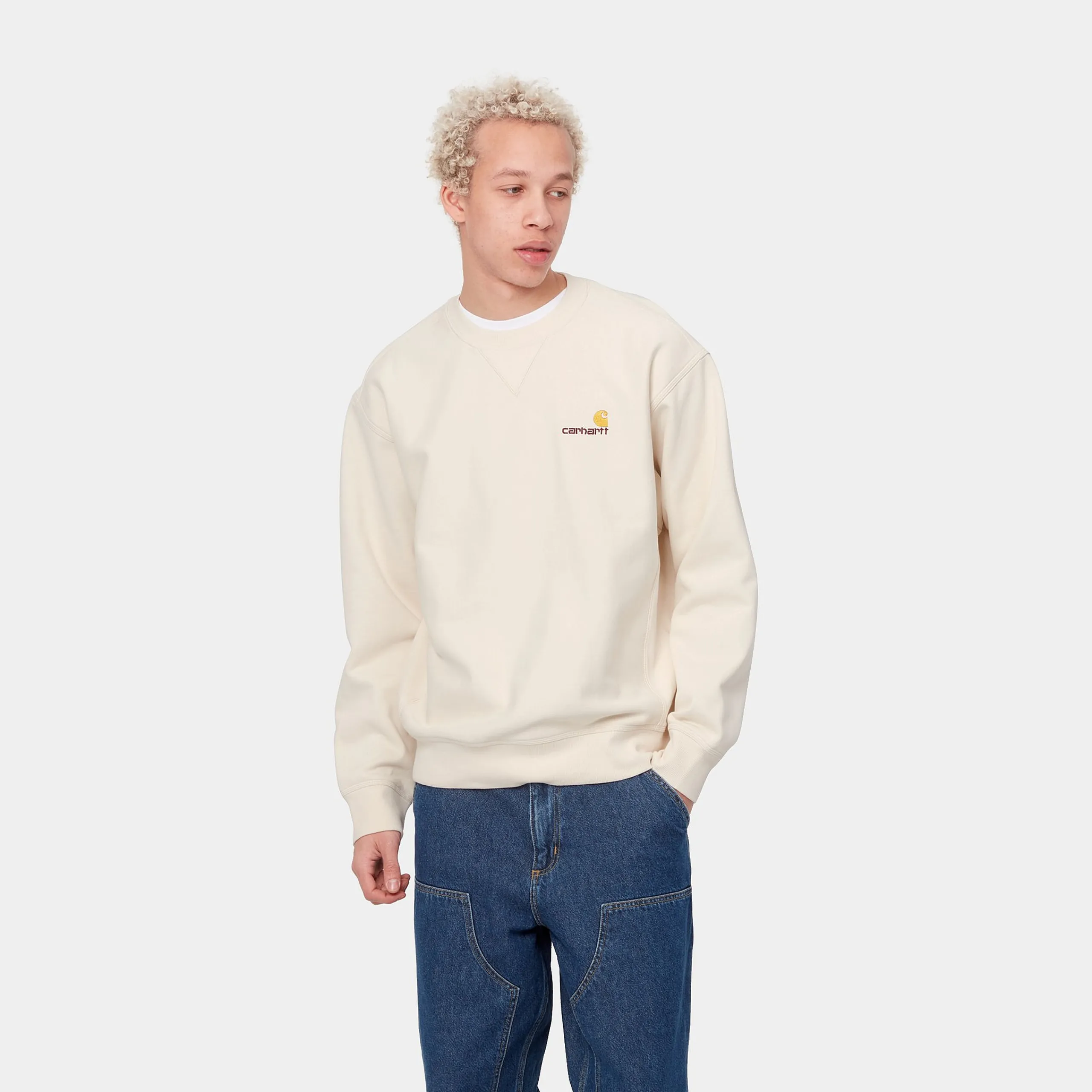 Sweats>Carhartt WIP American Script Sweatshirt Natural