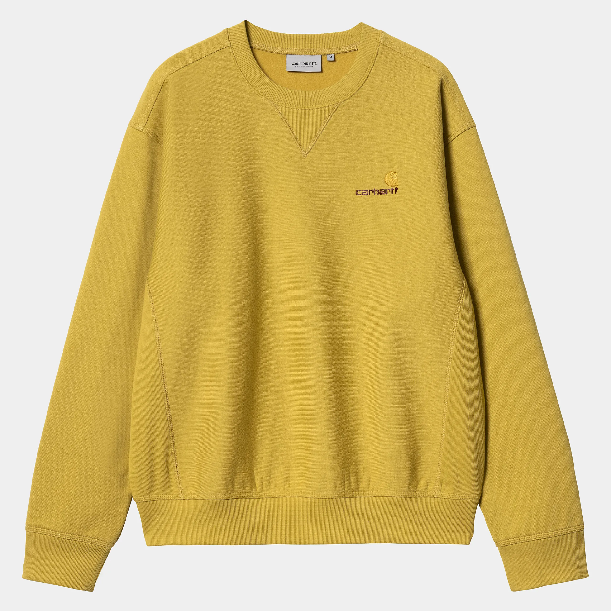 Sweats>Carhartt WIP American Script Sweatshirt Golden Olive