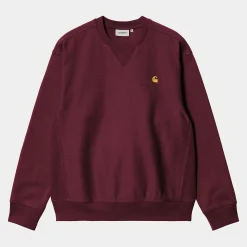 Sweats>Carhartt WIP American Script Sweatshirt Malbec