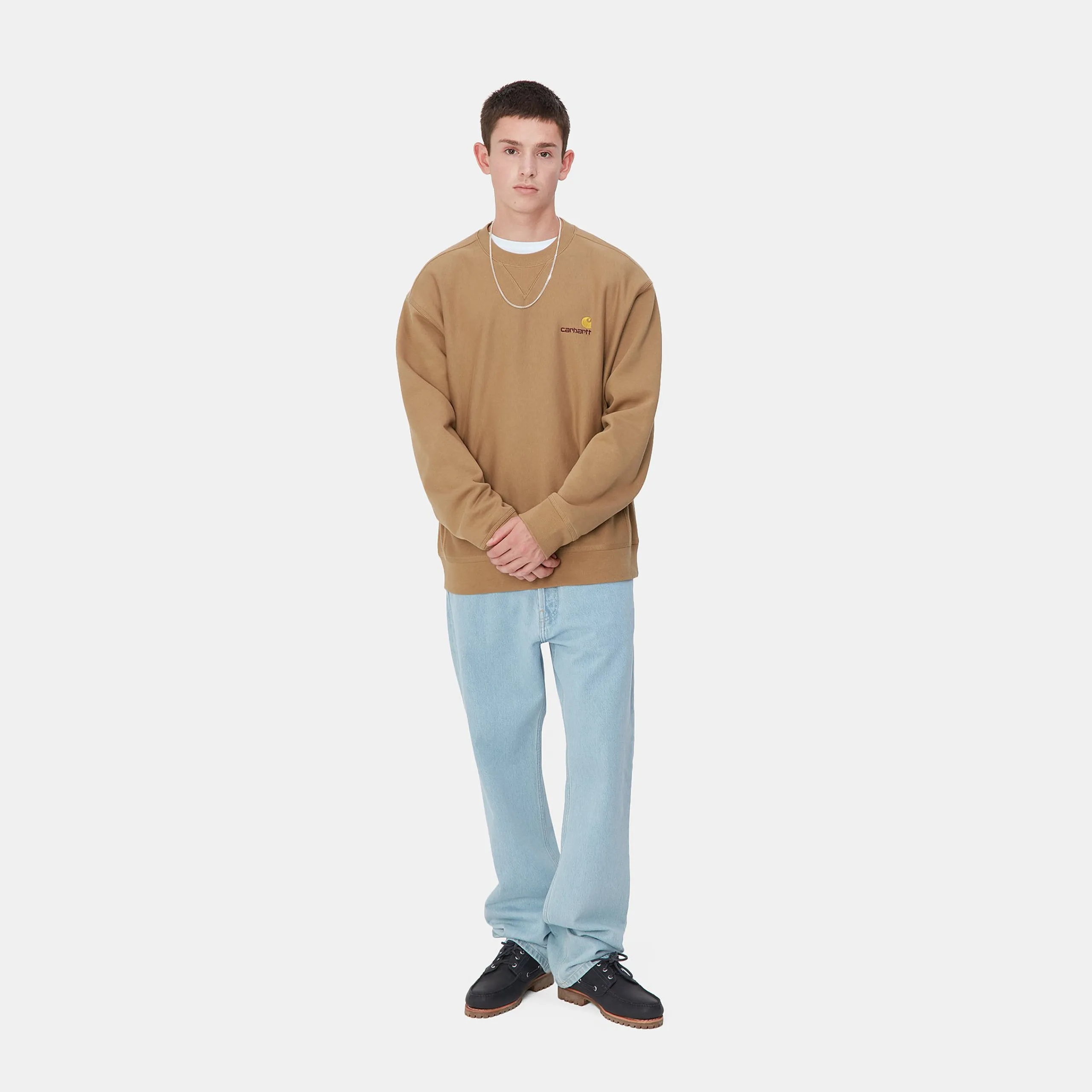 Sweats>Carhartt WIP American Script Sweatshirt Peanut