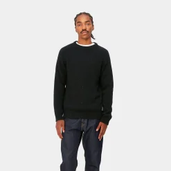 Strick>Carhartt WIP Anglistic Sweater Speckled Black