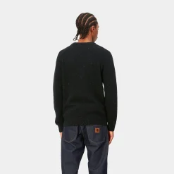 Strick>Carhartt WIP Anglistic Sweater Speckled Black