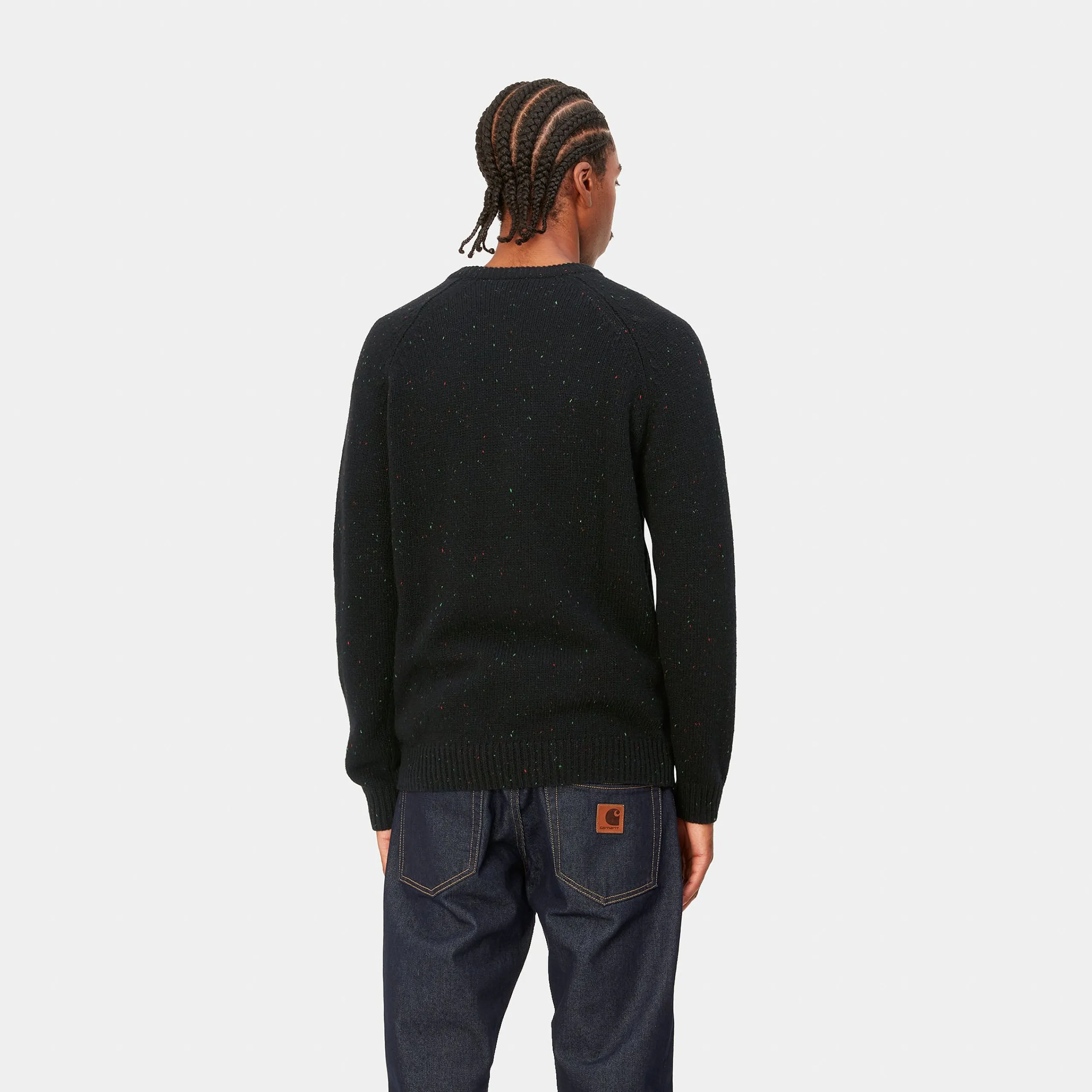 Strick>Carhartt WIP Anglistic Sweater Speckled Black