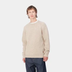 Strick>Carhartt WIP Anglistic Sweater Speckled Moonbeam