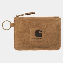 Accessoires|Accessoires>Carhartt WIP Artificial Suede Zip Wallet Hamilton Brown