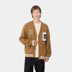 Strick>Carhartt WIP Brown Ducks Cardigan Hamilton Brown / Wax