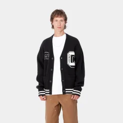 Strick>Carhartt WIP Brown Ducks Cardigan Black / Wax