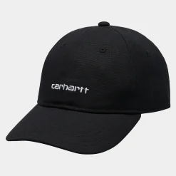 Accessoires|Accessoires>Carhartt WIP Canvas Script Cap Black / White