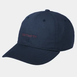 Accessoires|Accessoires>Carhartt WIP Canvas Script Cap Air Force Blue / Malbec