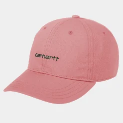 Accessoires|Accessoires>Carhartt WIP Canvas Script Cap Dusty Rose / Sycamore Tree