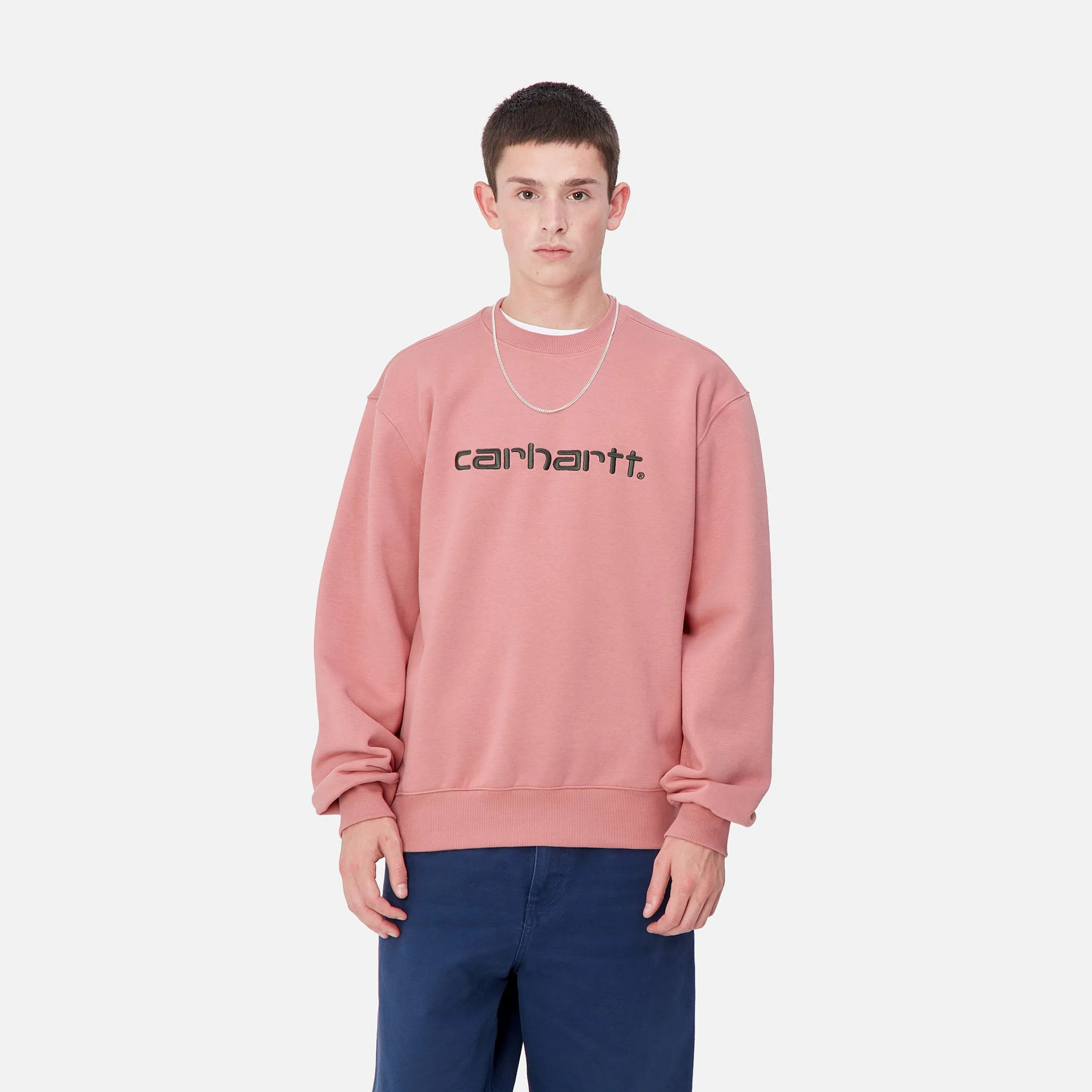 Sweats>Carhartt WIP Carhartt Sweatshirt Dusty Rose / Sycamore Tree