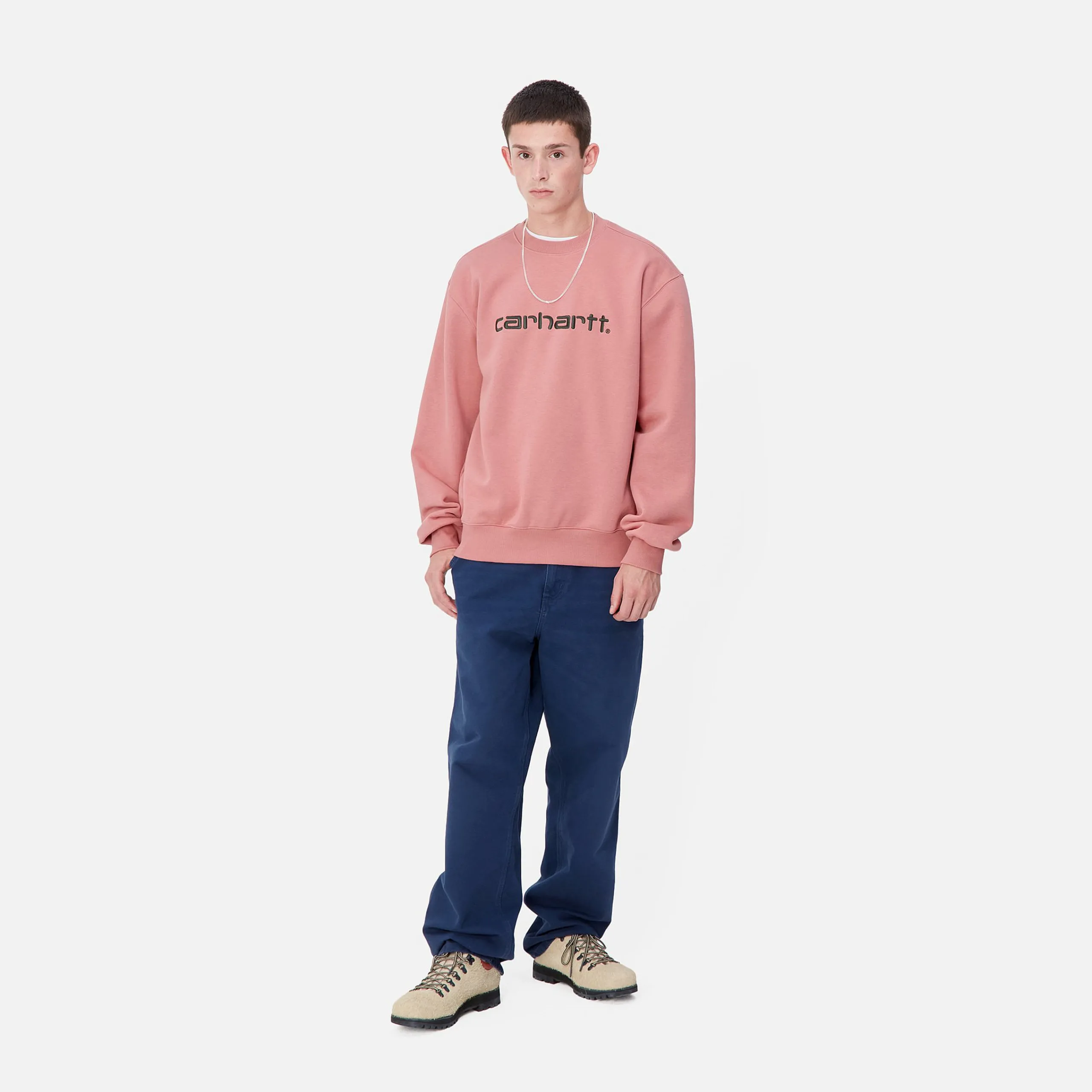 Sweats>Carhartt WIP Carhartt Sweatshirt Dusty Rose / Sycamore Tree
