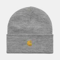 Accessoires|Accessoires>Carhartt WIP Chase Beanie Grey Heather / Gold