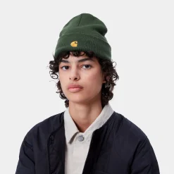 Accessoires|Accessoires>Carhartt WIP Chase Beanie Sycamore Tree / Gold