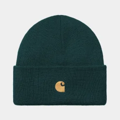 Accessoires|Accessoires>Carhartt WIP Chase Beanie Duck Blue / Gold