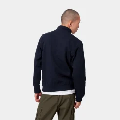 Sweats>Carhartt WIP Chase Neck Zip Sweatshirt Dark Navy / Gold