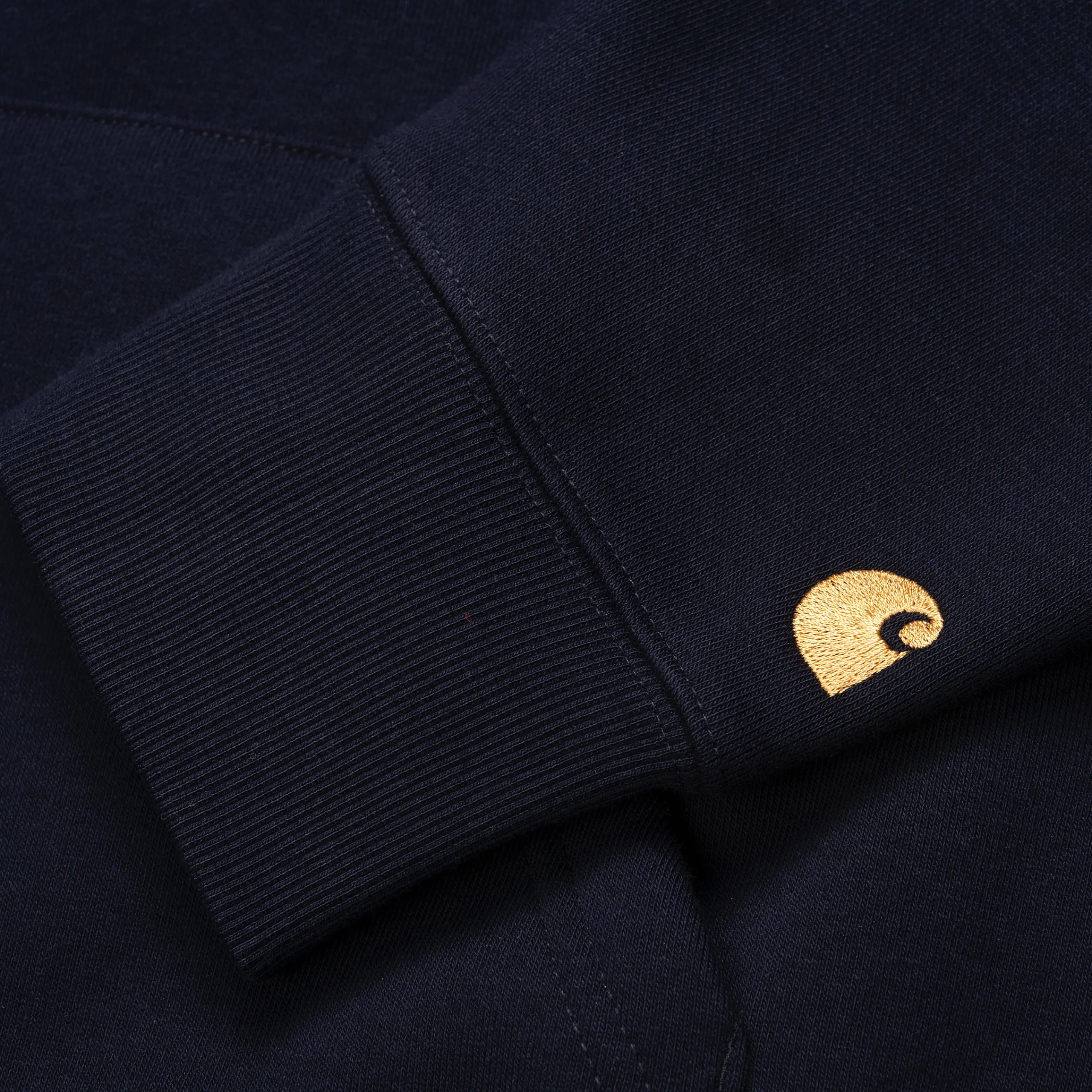 Sweats>Carhartt WIP Chase Neck Zip Sweatshirt Dark Navy / Gold