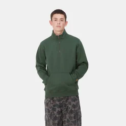 Sweats>Carhartt WIP Chase Neck Zip Sweatshirt Sycamore Tree / Gold