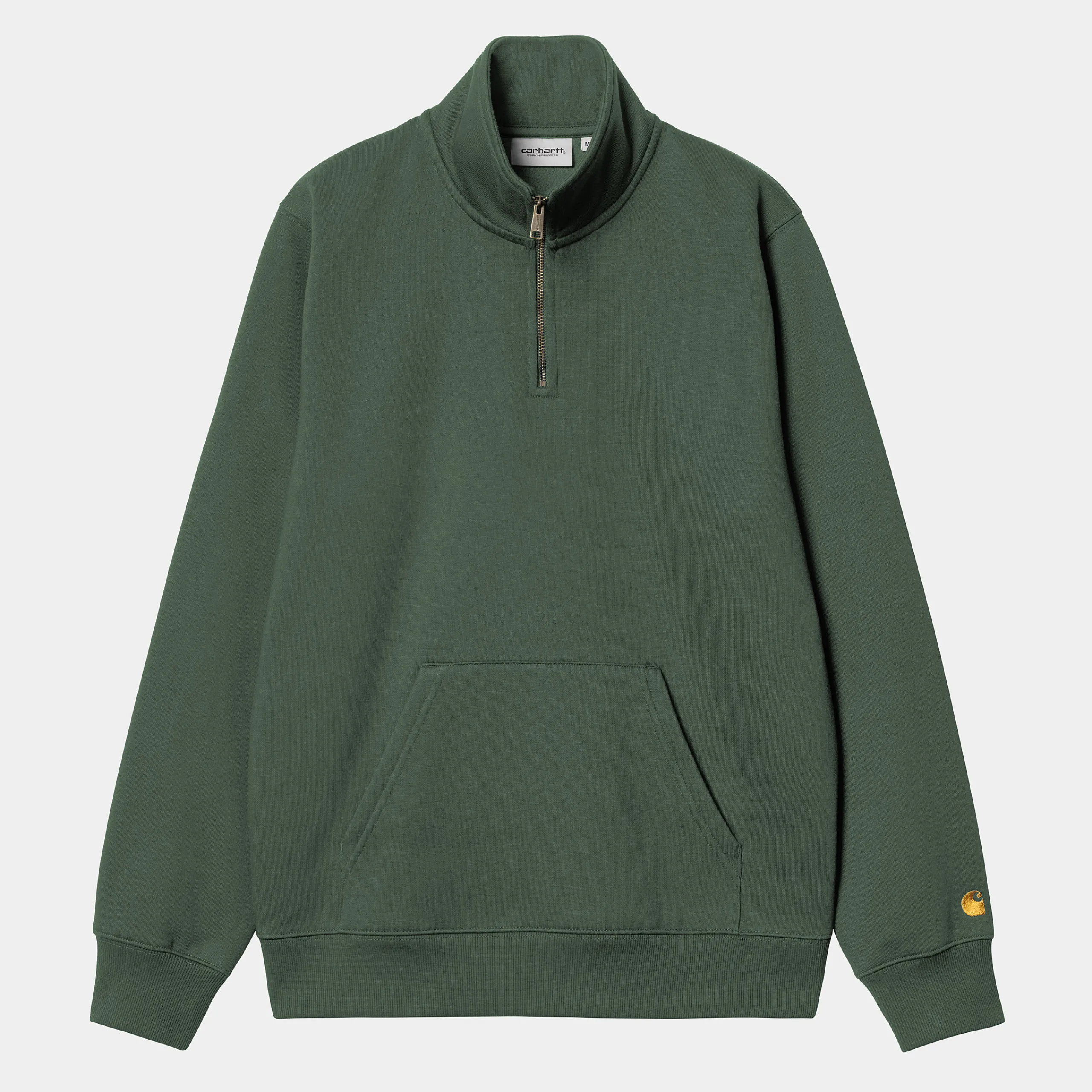 Sweats>Carhartt WIP Chase Neck Zip Sweatshirt Sycamore Tree / Gold