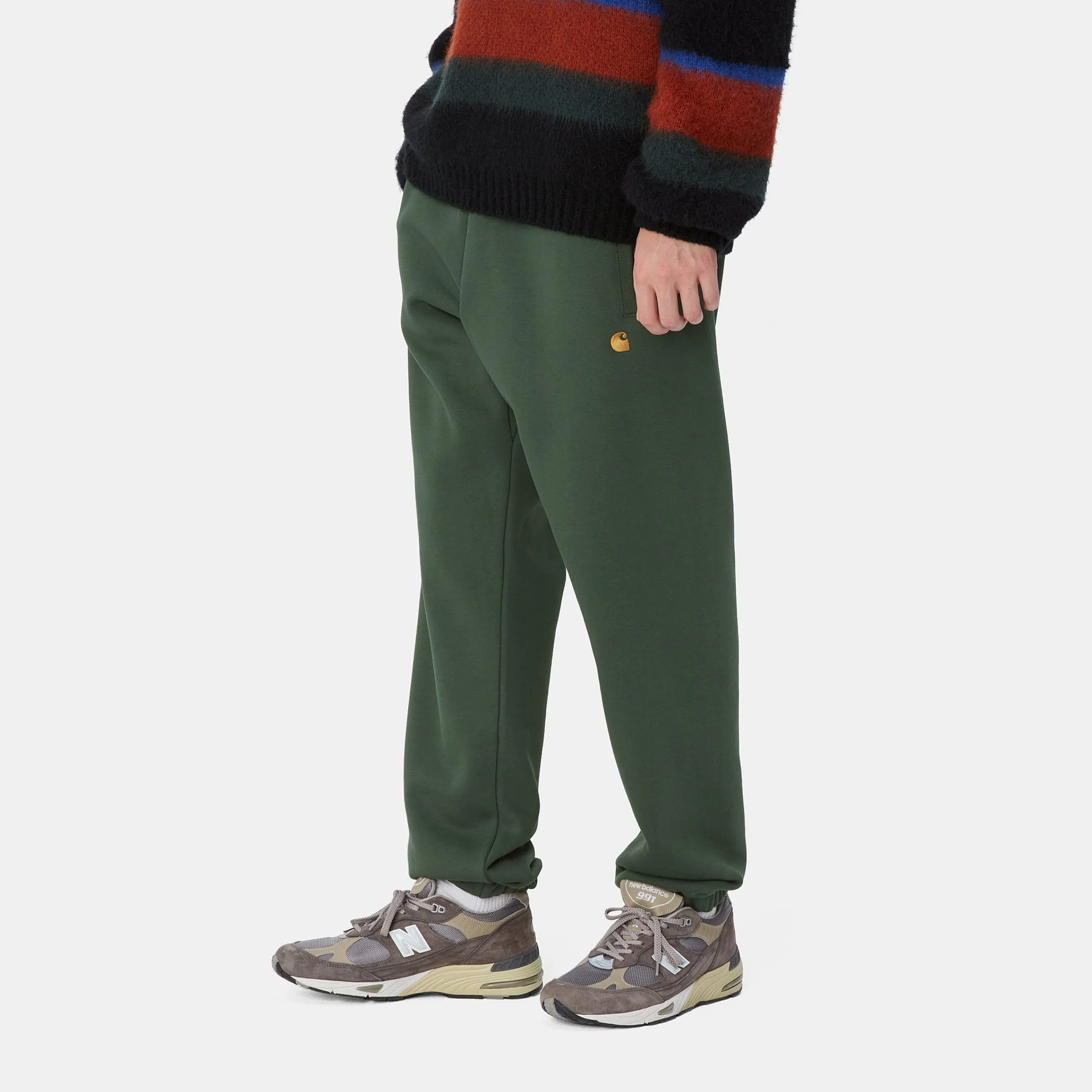 Sweats|Hosen>Carhartt WIP Chase Sweat Pant Sycamore Tree / Gold