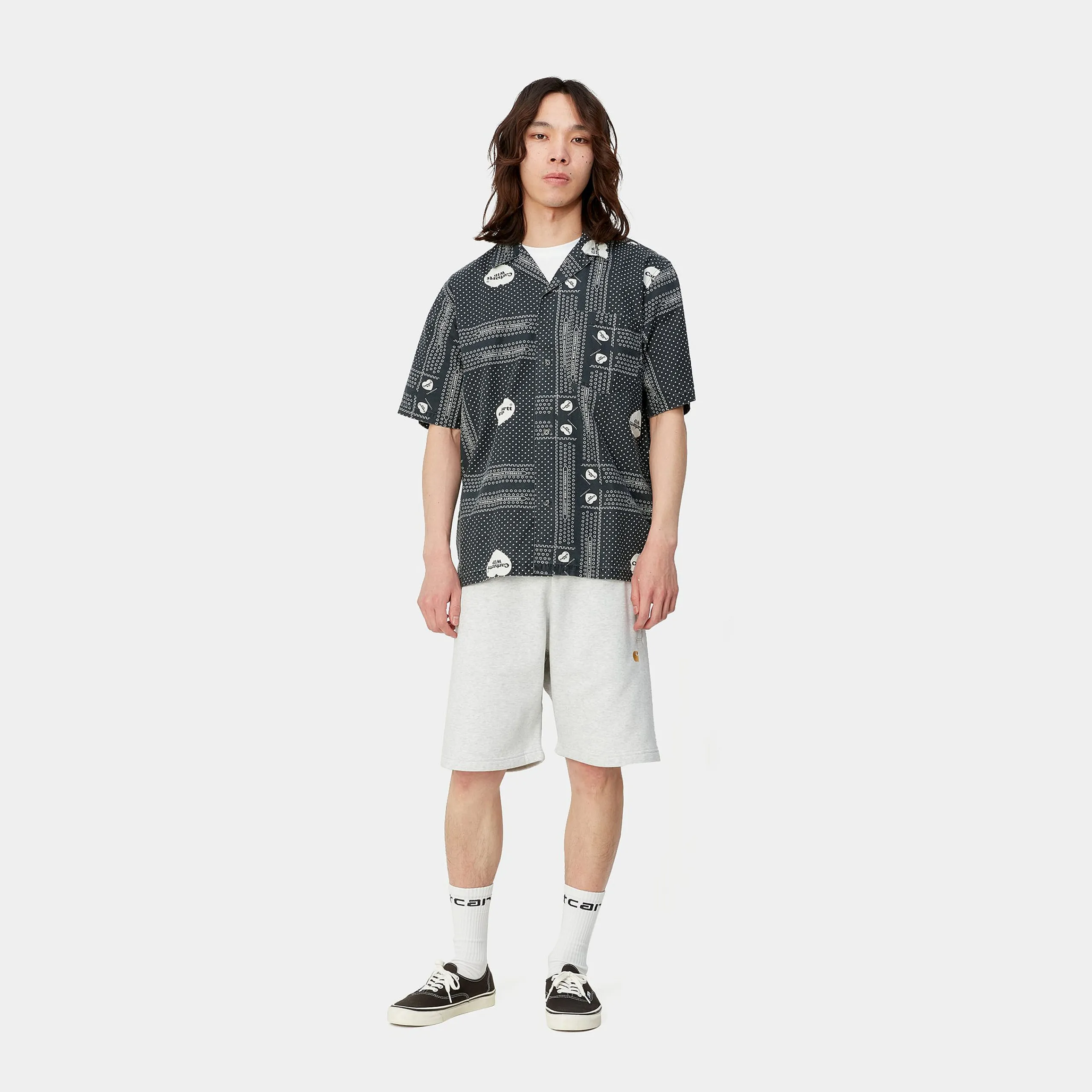 Sweats|Shorts & Badehosen>Carhartt WIP Chase Sweat Short Ash Heather / Gold