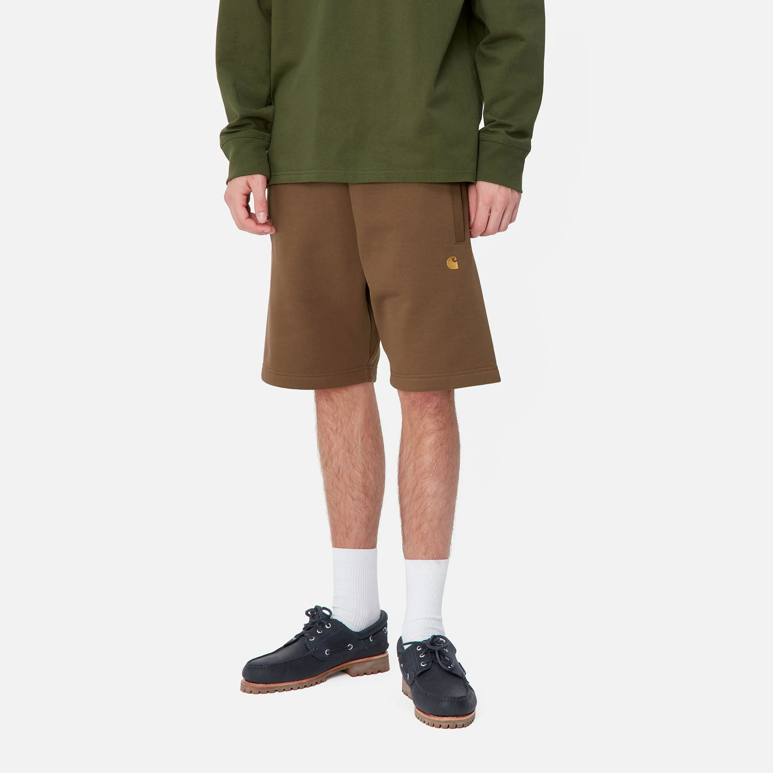 Sweats|Shorts & Badehosen>Carhartt WIP Chase Sweat Short Chocolate / Gold