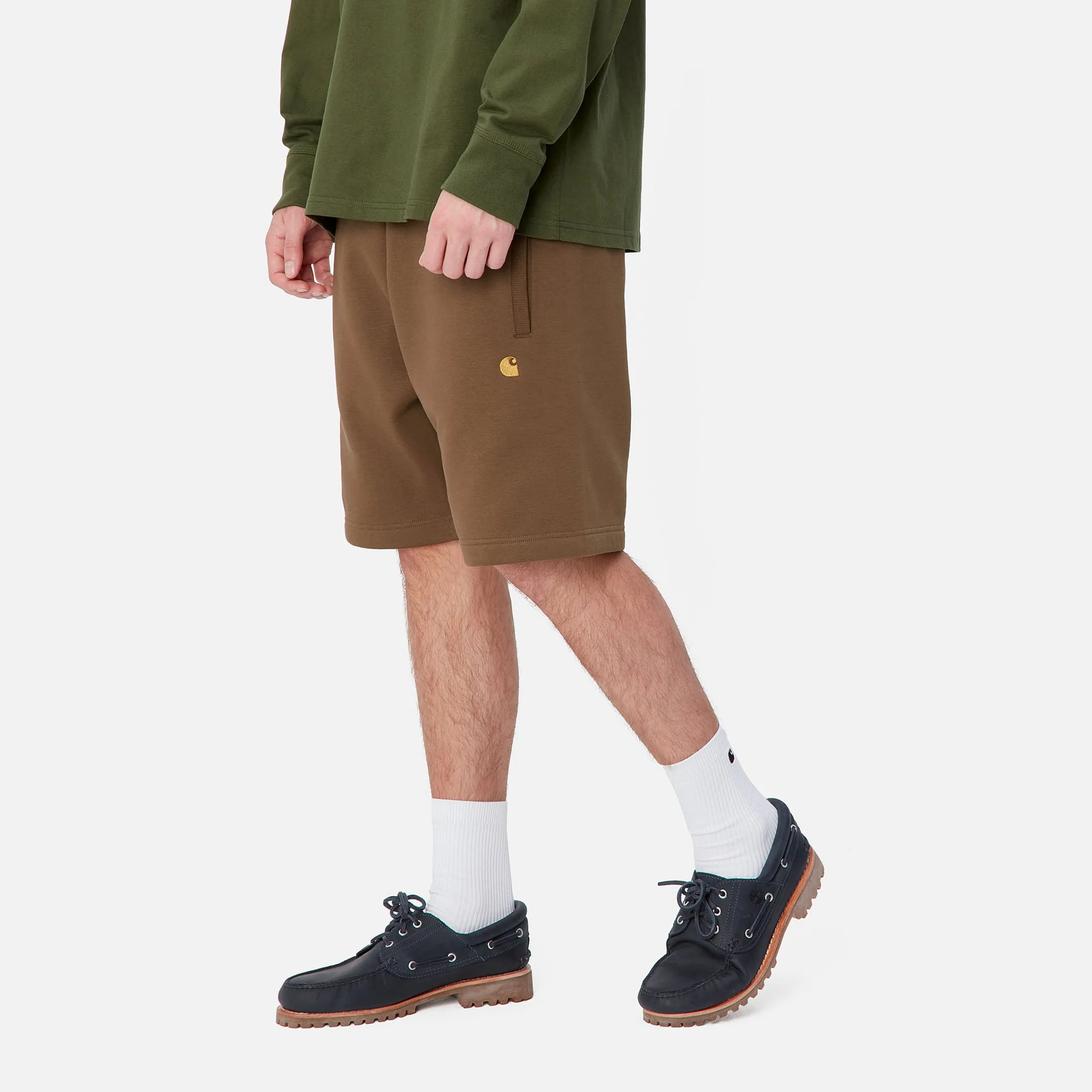 Sweats|Shorts & Badehosen>Carhartt WIP Chase Sweat Short Chocolate / Gold