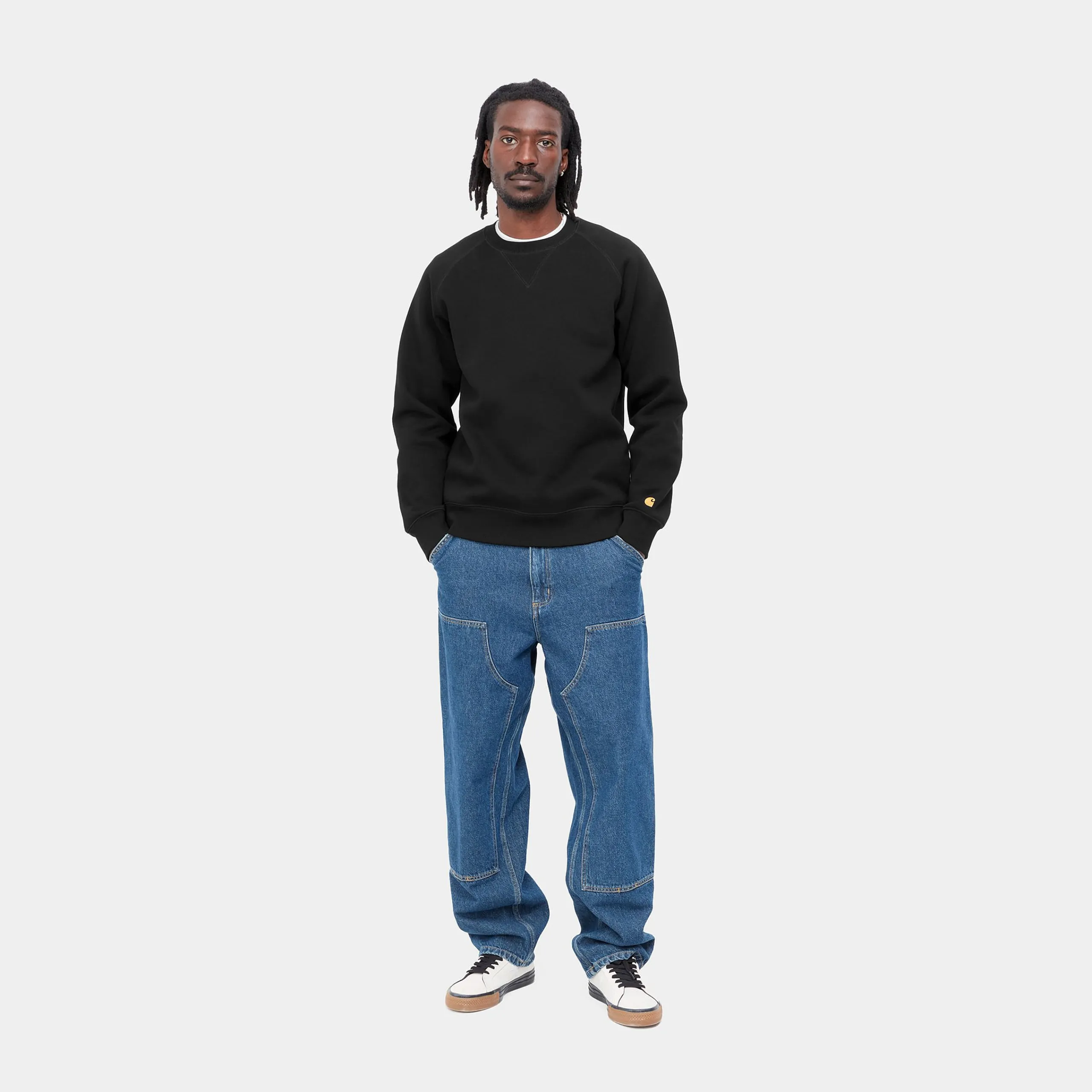 Sweats>Carhartt WIP Chase Sweatshirt Black / Gold