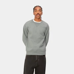 Sweats>Carhartt WIP Chase Sweatshirt Grey Heather / Gold