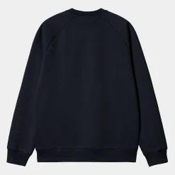 Sweats>Carhartt WIP Chase Sweatshirt Dark Navy / Gold