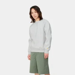 Sweats>Carhartt WIP Chase Sweatshirt Ash Heather / Gold