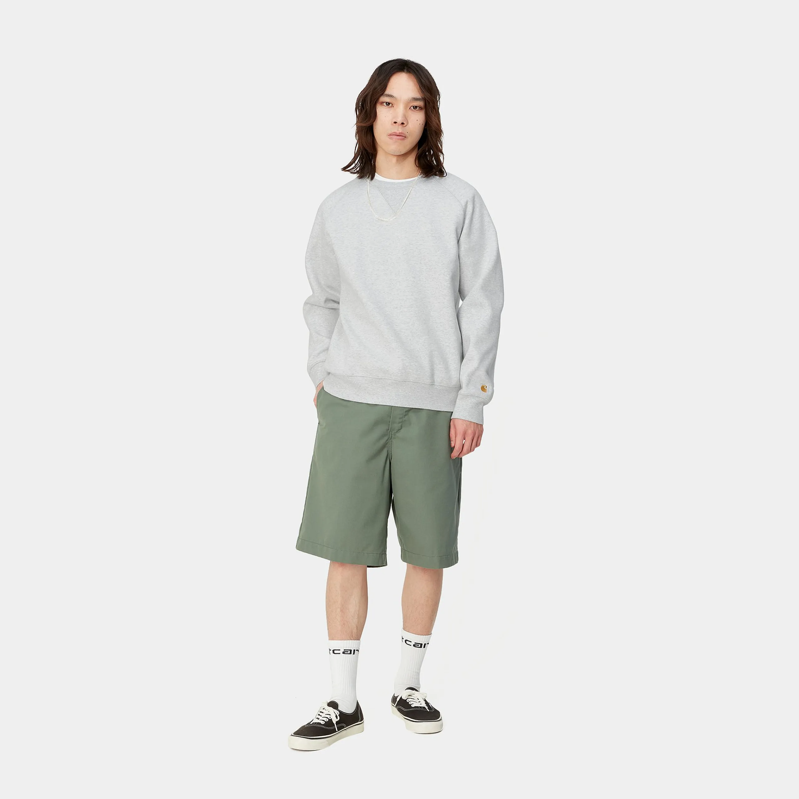 Sweats>Carhartt WIP Chase Sweatshirt Ash Heather / Gold