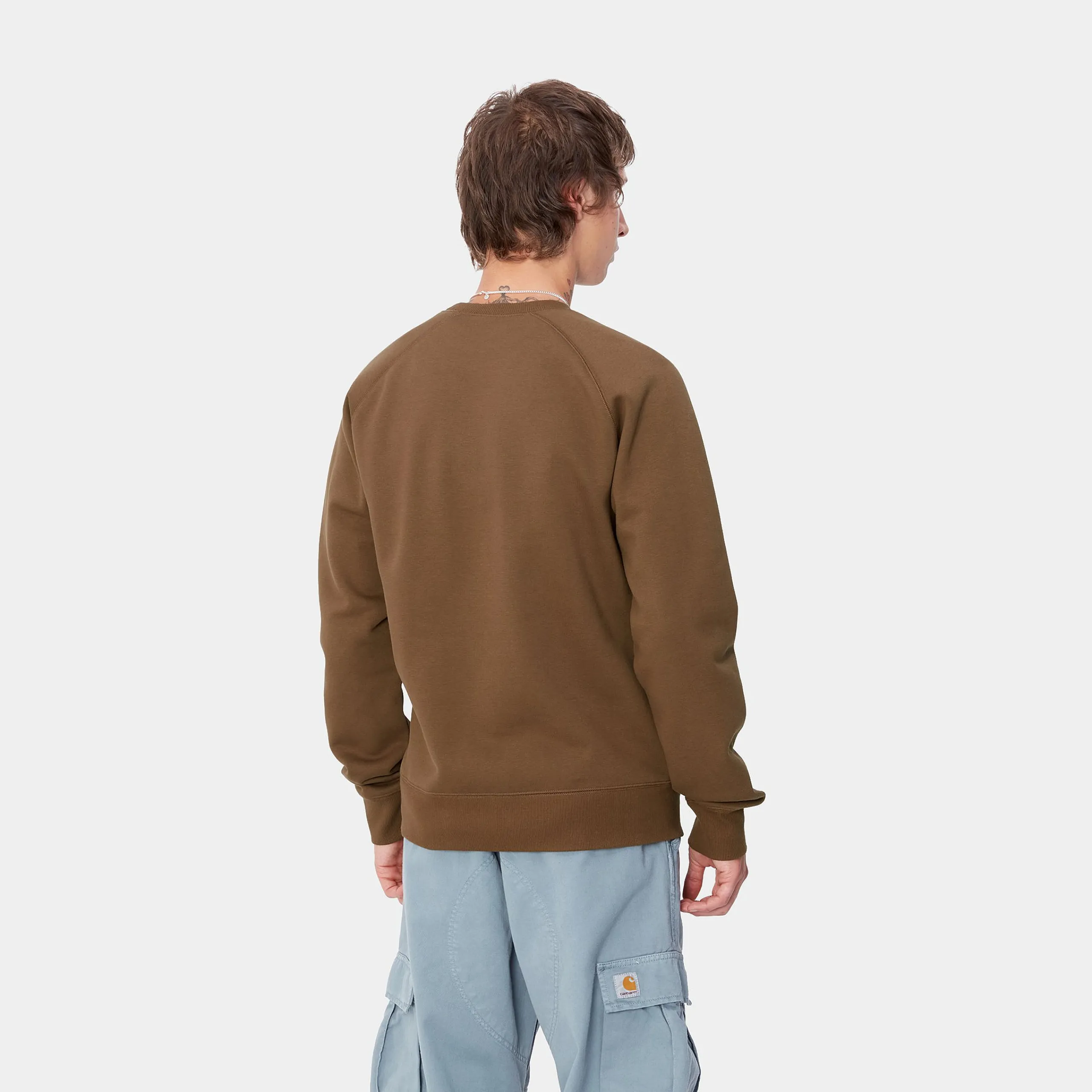 Sweats>Carhartt WIP Chase Sweatshirt Chocolate / Gold