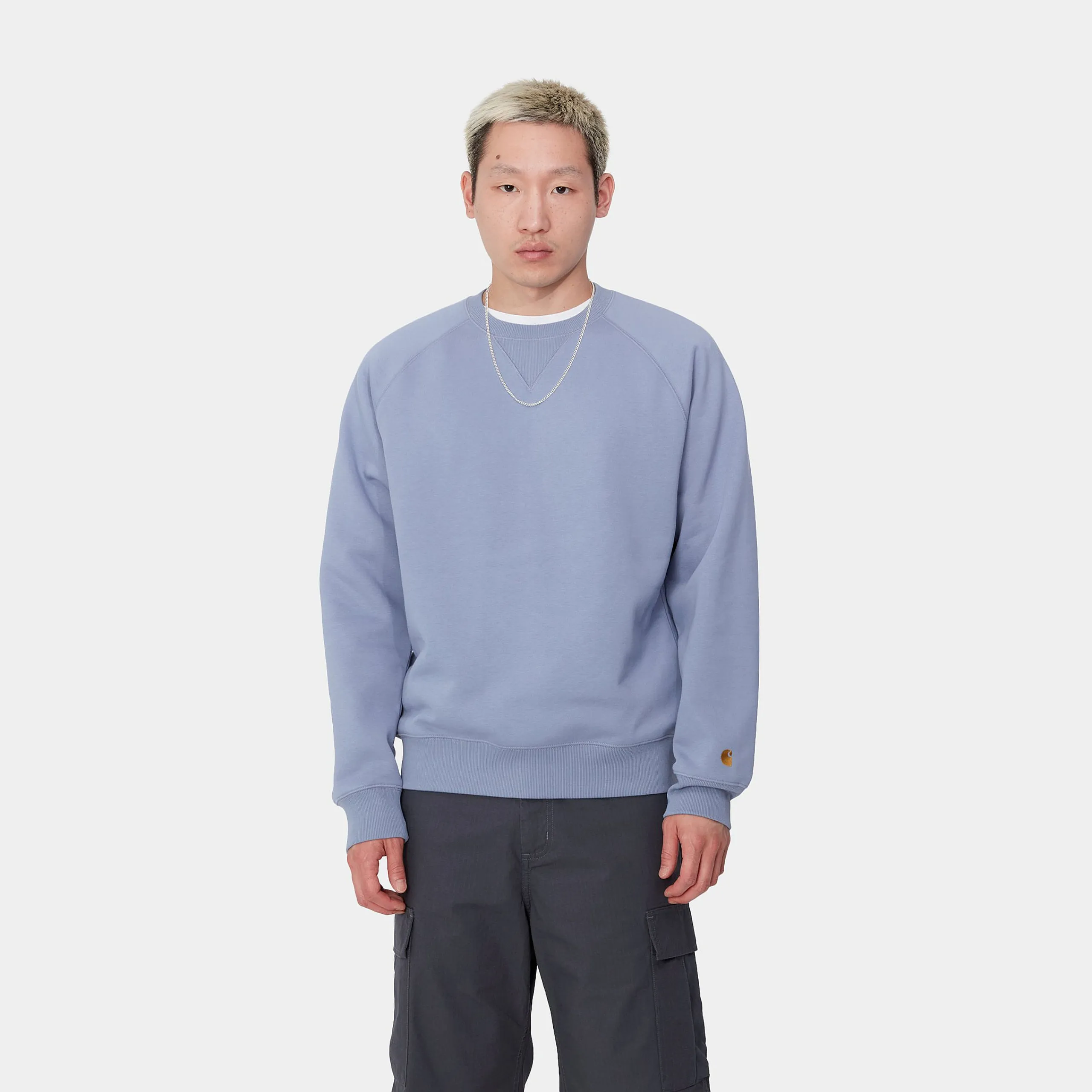 Sweats>Carhartt WIP Chase Sweatshirt Charm Blue / Gold