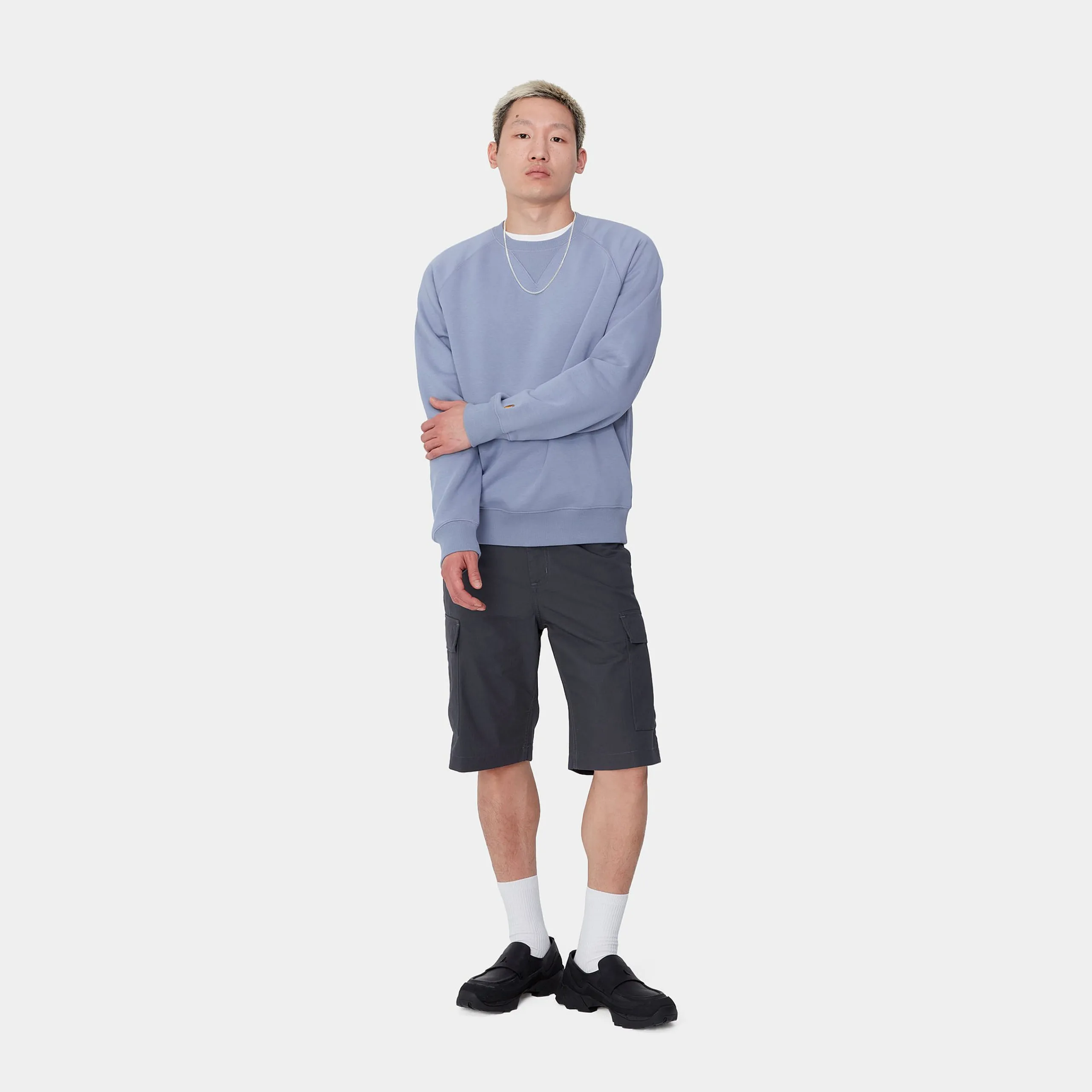 Sweats>Carhartt WIP Chase Sweatshirt Charm Blue / Gold
