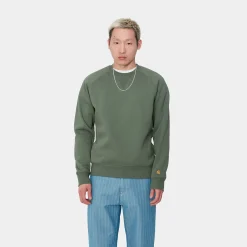 Sweats>Carhartt WIP Chase Sweatshirt Duck Green / Gold