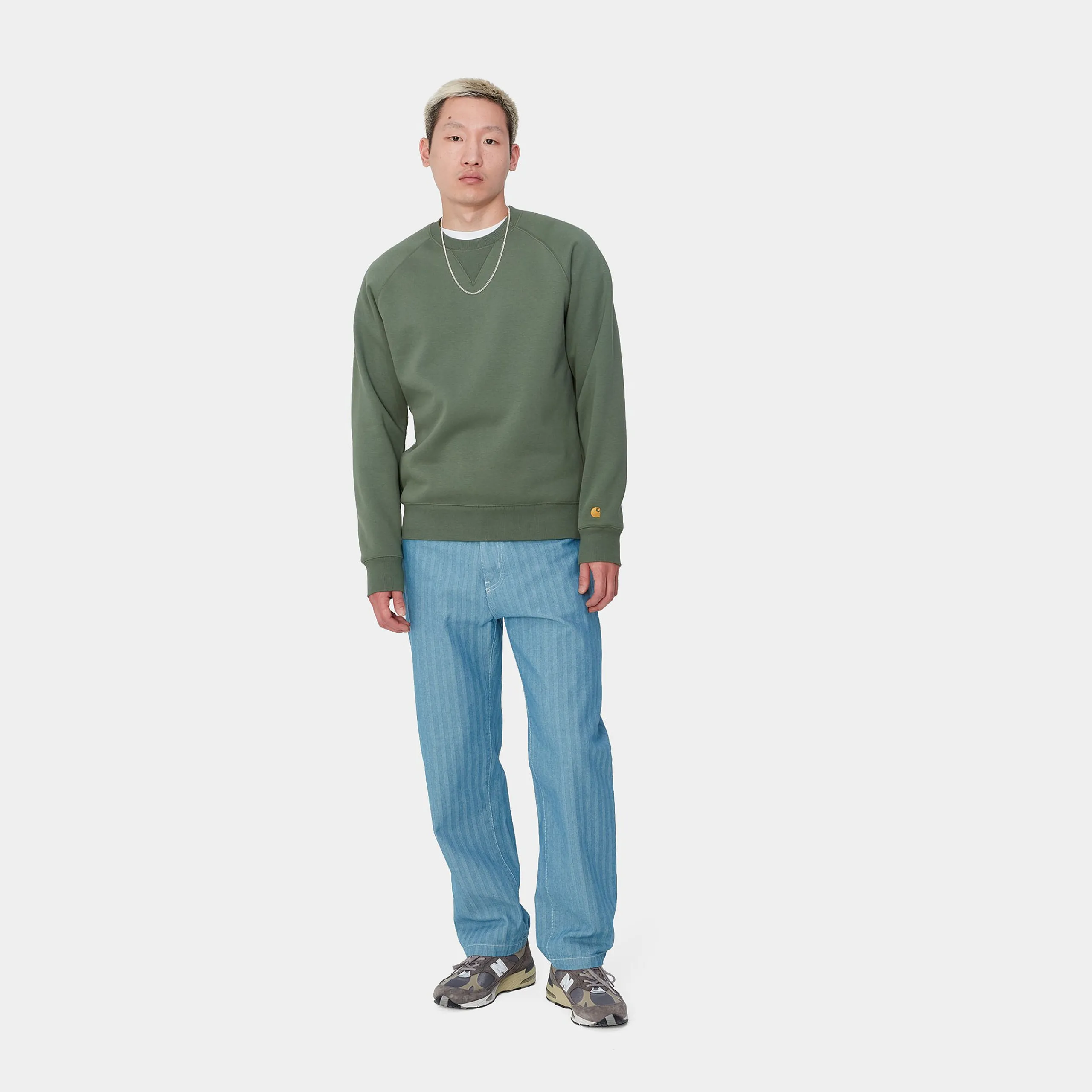 Sweats>Carhartt WIP Chase Sweatshirt Duck Green / Gold