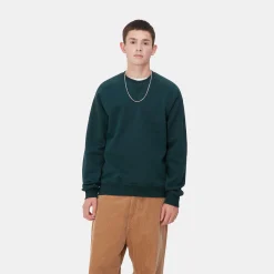 Sweats>Carhartt WIP Chase Sweatshirt Duck Blue / Gold