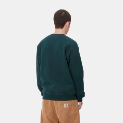 Sweats>Carhartt WIP Chase Sweatshirt Duck Blue / Gold