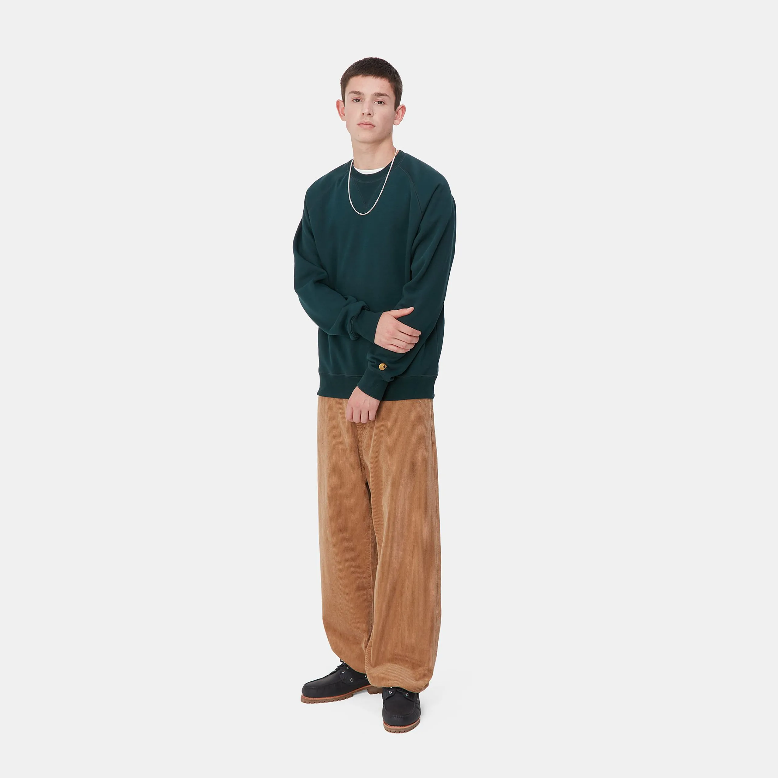 Sweats>Carhartt WIP Chase Sweatshirt Duck Blue / Gold