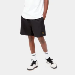 Shorts & Badehosen>Carhartt WIP Chase Swim Trunk Black / Gold