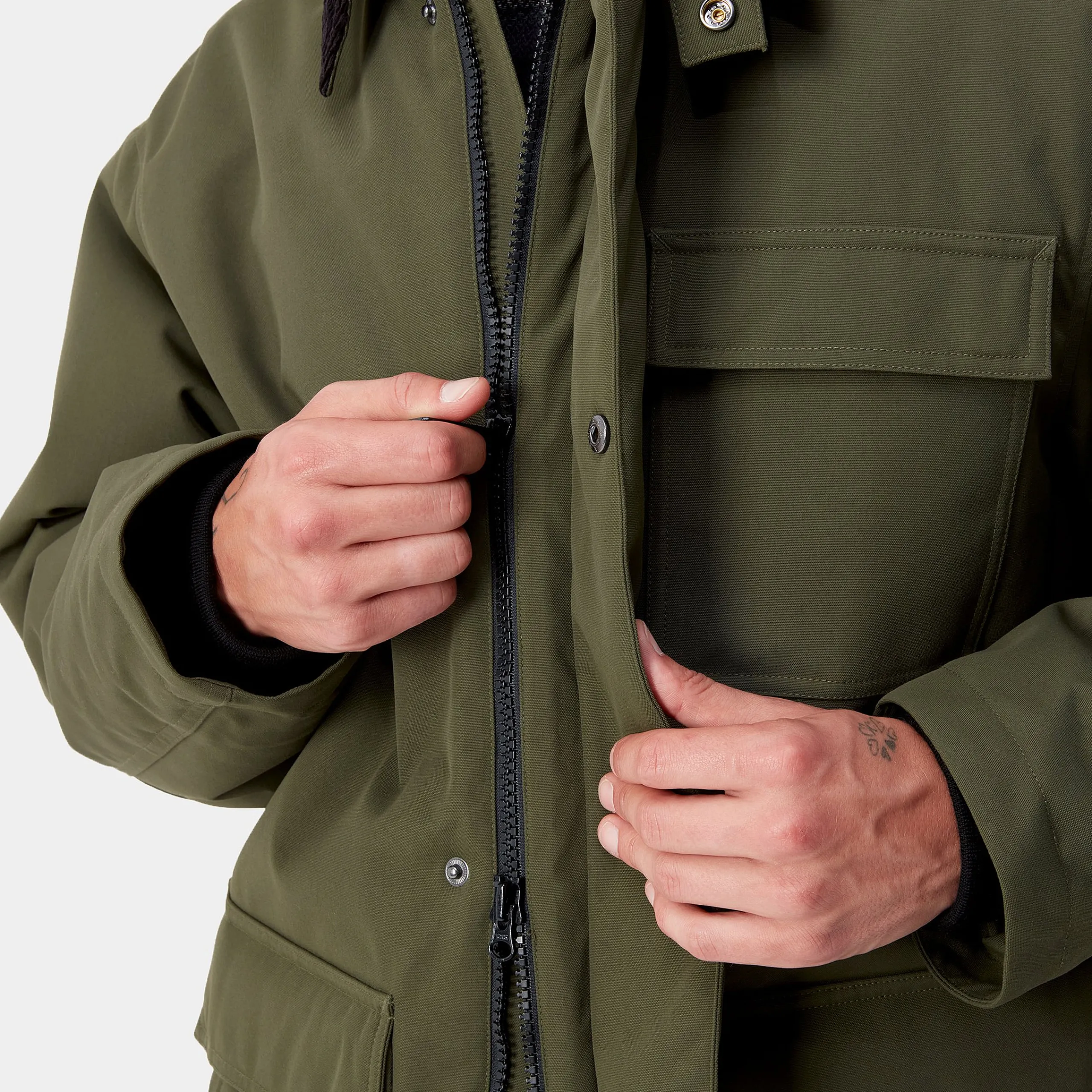 Jacken & Mäntel>Carhartt WIP Clarton Coat Office Green / Black