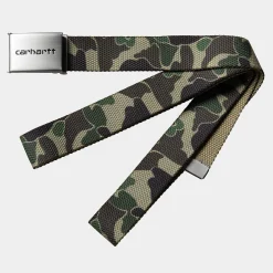 Accessoires|Accessoires>Carhartt WIP Clip Belt Chrome Camo Duck, Green